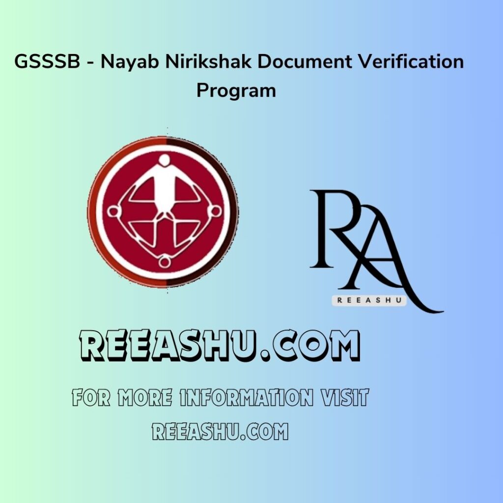 Nayab Nirikshak 2023 Document Verification Program – GSSSB